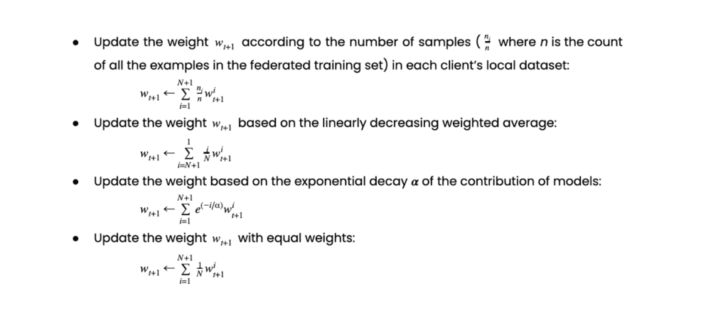 A screenshot showing the author using math equations to compute the weighted average